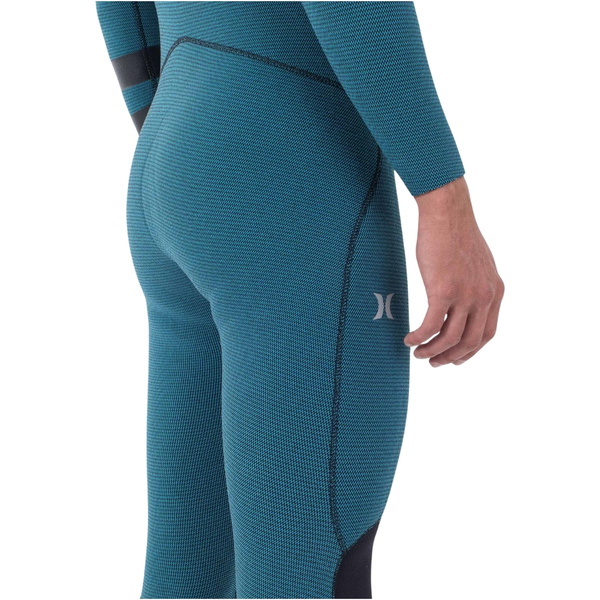 2026 Hurley Da Uomo Plus 4/3mm Chest Zip Muta MFS0012403 - Black / Sky / Blue